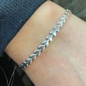 Sterling Silver Heart Bracelet ✨